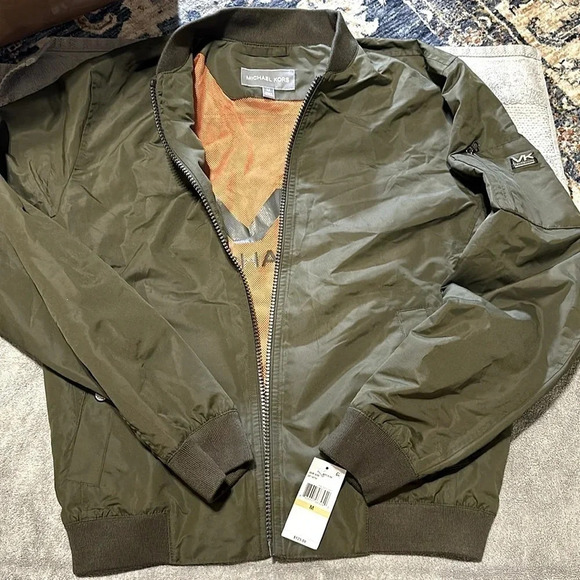 NWT Michael Kors MK Designer Lux Men’s Jacket/Coat Military Olive MSRP $125 MED - Picture 1 of 12